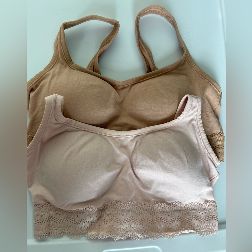 Set of 2 Cuddl Duds Lace Scoop Neck Bras